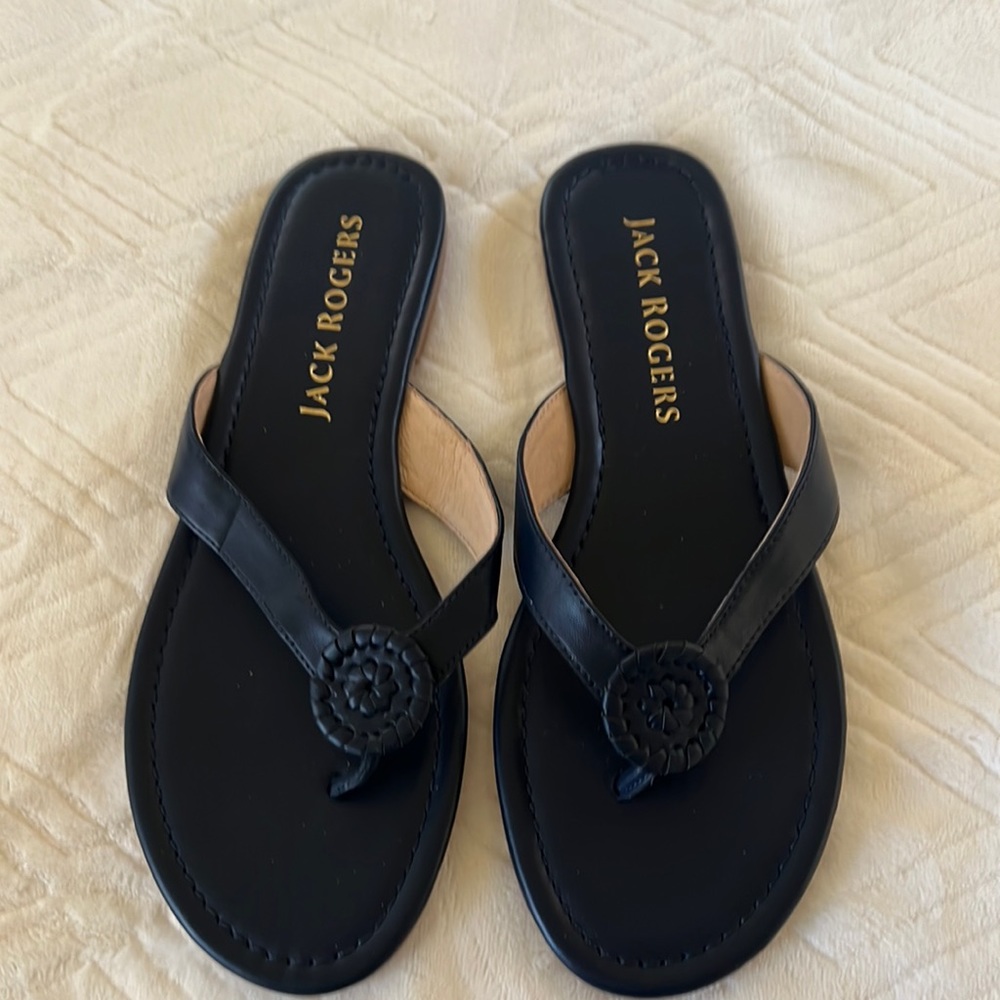 Jack Rogers navy blue flip flops size 8